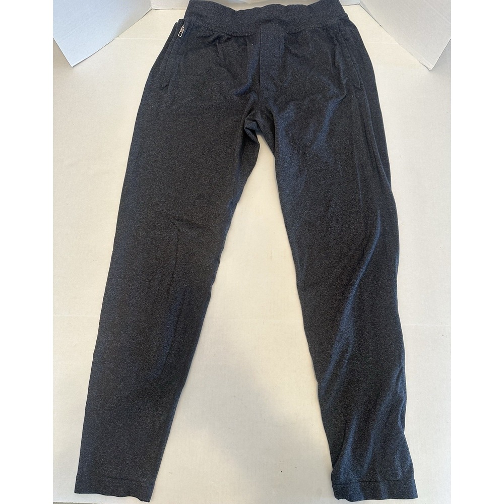 Lululemon ABC Joggers Dark Gray With Black Zip Ankle Men's Size Small Athletic